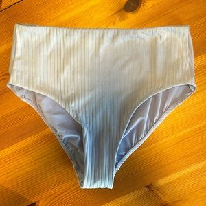 Athleta Size Small Rib High Waist Swim Bottom in Victorian Periwinkle